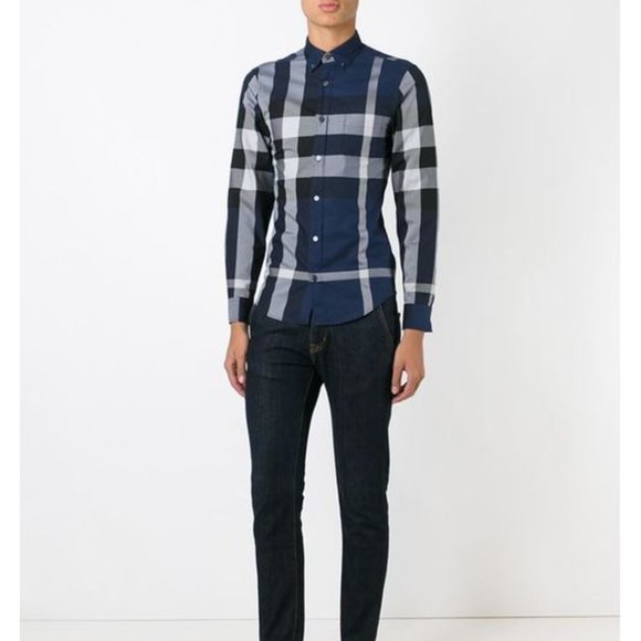 Burberry Other - Burberry Brit Fred Men’s Exploded Navy Check Shirt